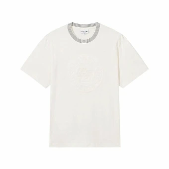 Футболка мужская LACOSTE белая с коротким рукавом | Китай.рф