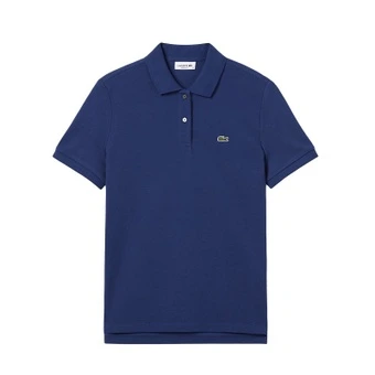 Футболка поло LACOSTE женская темно-синяя | Китай.рф