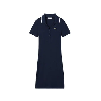 Платье LACOSTE с поло-воротником, темно-синее с белым, женское | Китай.рф