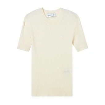 Свитер женский трикотажный LACOSTE France Crocodile с коротким рукавом | Китай.рф