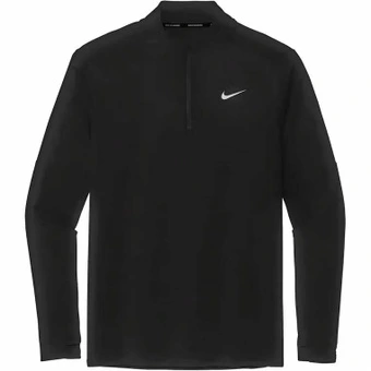 Футболка Nike с длинным рукавом, круглым воротником и полумолнией, черная | Китай.рф