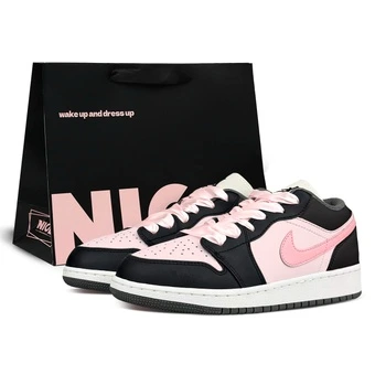 Кроссовки Jordan Air Jordan 1 низкие ретро баскетбольные женские Black Pink | Китай.рф