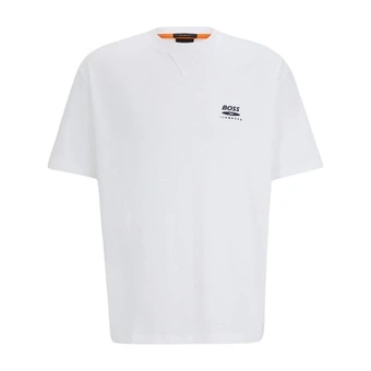 Футболка HUGO BOSS Cotton T shirt мужская белая | Китай.рф