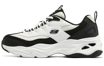 Кроссовки Skechers D'LITES 4.0 женские черно-белые на толстой подошве | Китай.рф