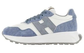 Кроссовки HOGAN H641 повседневные, женские, бело-синие | Китай.рф