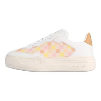 Кроссовки LOUIS VUITTON Groovy Leather Low Top Skateboard Shoes для женщин, бежевые | Китай.рф
