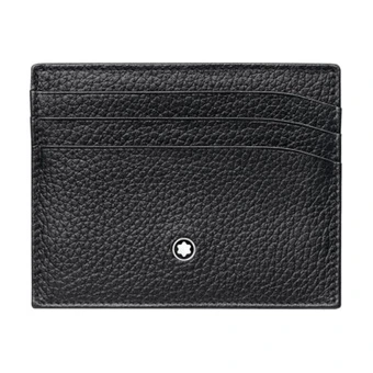 Картхолдер MONTBLANC «Мейстерштюк» мужской, кожаный, черный | Китай.рф