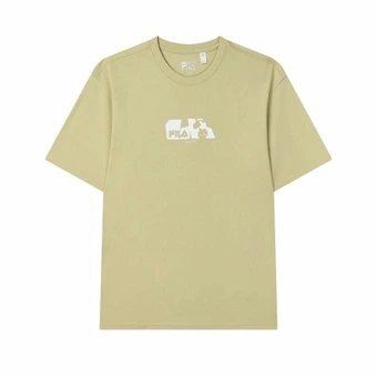Футболка FILA ORIGINALE SS25 для мужчин, цвет пшенично-жёлтый | Китай.рф