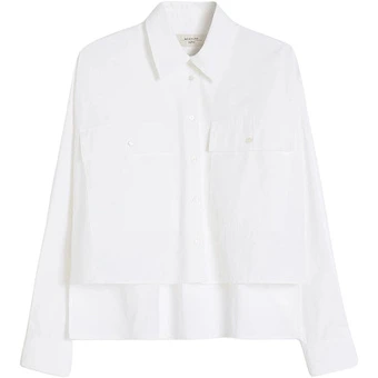Рубашка женская WEEKEND MaxMara White Lapel Oversized | Китай.рф