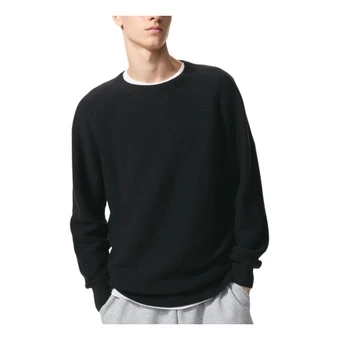 Свитер UNIQLO мужской с круглым вырезом черный | Китай.рф