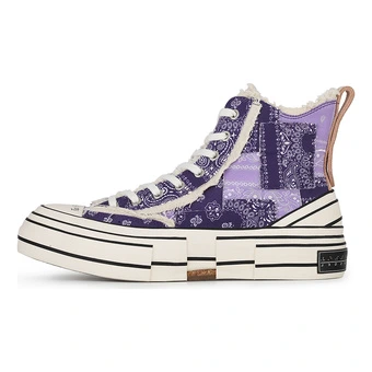Кеды xVESSEL G.O.P.Highs Violet Paisleys с узором пейсли и пробковой подошвой, фиолетовые | Китай.рф