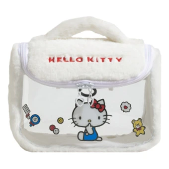Сумка для хранения Sanrio Hello Kitty PVC With Polyester Makeup Bag Medium Women's White | Китай.рф