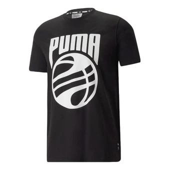 Футболка PUMA мужская чёрная с круглым вырезом | Китай.рф