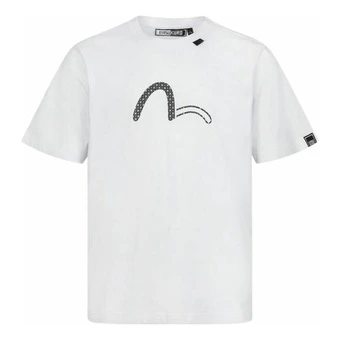 Футболка EVISU KURO белая с сеткой и чайкой | Китай.рф