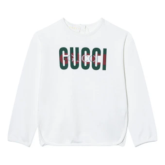 Толстовка GUCCI детская, белая, свободного кроя | Китай.рф
