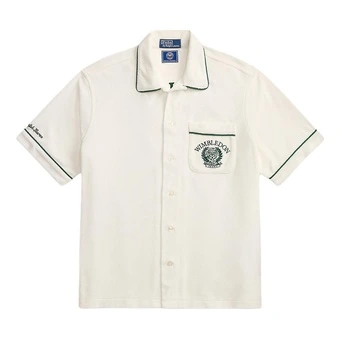 Рубашка Polo Ralph Lauren Wimbledon с поло, белая, классический крой | Китай.рф