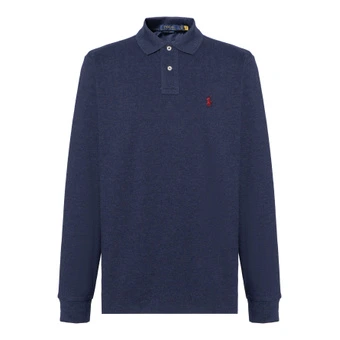 Поло Polo Ralph Lauren с длинным рукавом темно-синее мужское | Китай.рф