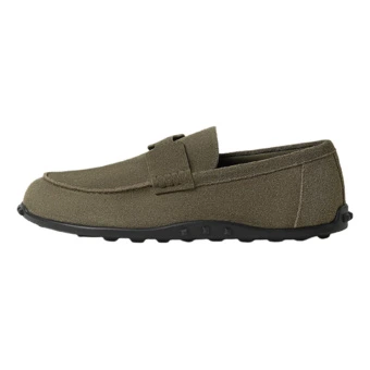 Мужские туфли HERMES Lazy из замши, цвет хаки | Китай.рф