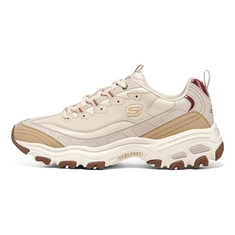 Кроссовки Skechers D'Lites 1.0 мужские коричнево-белые на толстой подошве | Китай.рф
