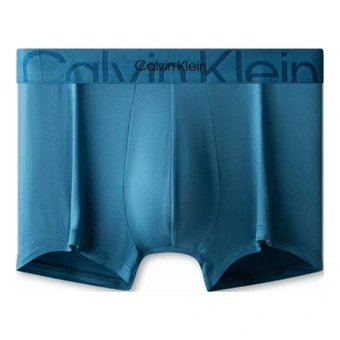 Боксеры Calvin Klein синие с логотипом на поясе | Китай.рф