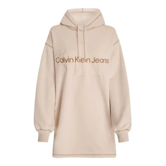 Платье Calvin Klein с капюшоном оверсайз цвета слоновой кости | Китай.рф