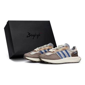 Кроссовки adidas originals RETROPY — беговые, кастом «Джинсовый стиль» серо-синие | Китай.рф