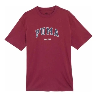 Футболка PUMA красная свободного кроя с логотипом | Китай.рф