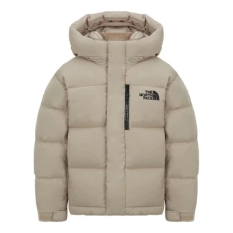Пуховик детский The North Face с логотипом и капюшоном | Китай.рф
