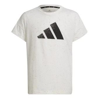 Футболка adidas с логотипом для подростков, свободный крой, молочно-белая | Китай.рф