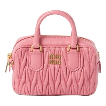 Сумка MIU MIU из мягкой овчины розовая мини через плечо | Китай.рф