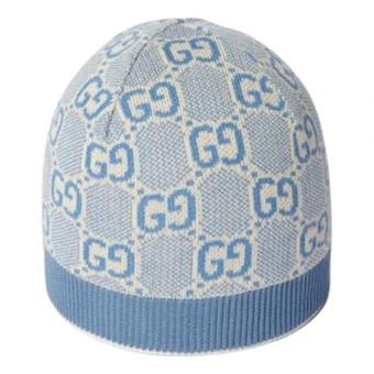Шапка GUCCI Baby Gg Cotton Hat детская синяя | Китай.рф