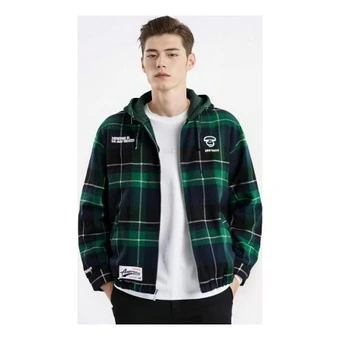 Толстовка Aape с капюшоном и вышивкой, клетка | Китай.рф