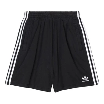 Шорты спортивные Balenciaga x adidas прямого кроя с логотипами, мужские, черные | Китай.рф