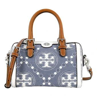 Сумка-бостон TORY BURCH T Monogram мини жемчужно-голубая | Китай.рф