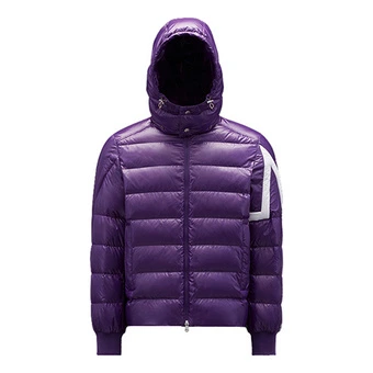 Пуховик Moncler мужской с капюшоном, фиолетовый | Китай.рф