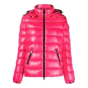 Пуховик Moncler женский розовый стеганый | Китай.рф