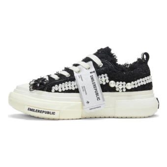 Кеды SMILEREPUBLIC INCEPTION 70s Pearl Black Obsidian низкие черные | Китай.рф