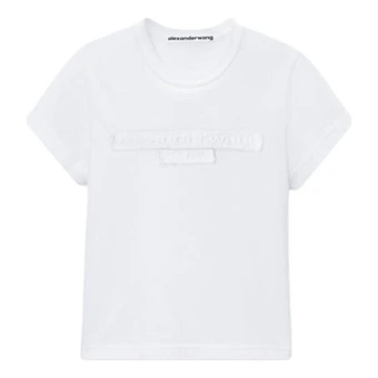 Футболка женская Alexander Wang FW24 белая с круглым вырезом | Китай.рф