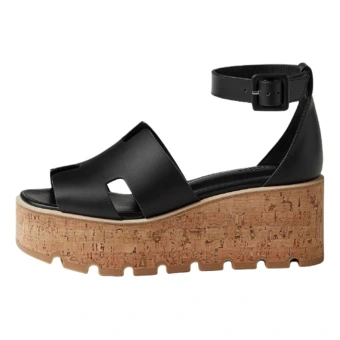 Слайд-сандалии HERMES Luce One Strap Sandals 6.5cm черные | Китай.рф