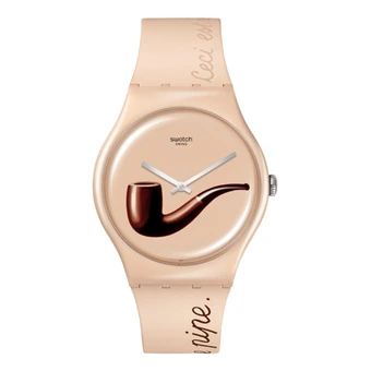 Часы Swatch кварцевые коричневые 41мм силиконовый ремешок | Китай.рф