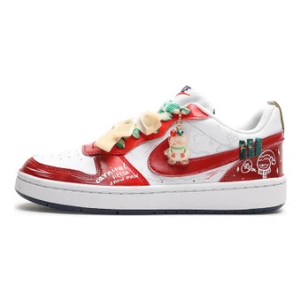Кроссовки Nike Court Borough Fluffy Snowball для скейтбординга, детские, красные с зелёным | Китай.рф