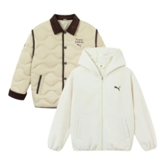 Куртка PUMA CLASSIC утеплённая с капюшоном, 2 предмета, мужская и женская | Китай.рф