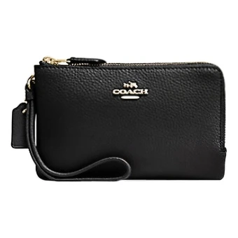 Клатч COACH Corner Zip 10 кожаный мини женский черный | Китай.рф