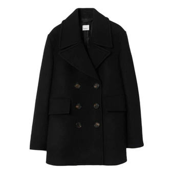 Пальто женское Burberry классическое, черное, двубортное | Китай.рф