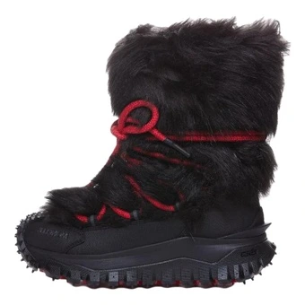 Зимние ботинки Moncler женские, кожаные, черные | Китай.рф