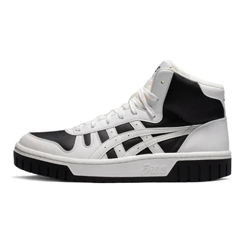 Кроссовки Asics Court MZ Hi Кожа утепленные унисекс бело-черные | Китай.рф