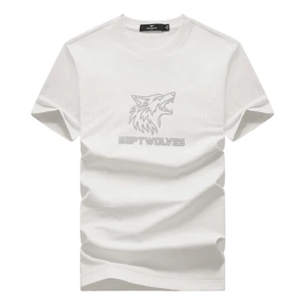 Футболка SEPTWOLVES с принтом для мужчин и женщин, белая | Китай.рф