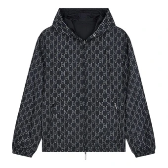 Куртка EMPORIO ARMANI мужская, черно-белая, с капюшоном | Китай.рф