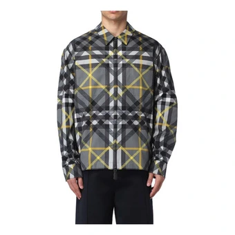 Рубашка мужская Burberry серая в полоску | Китай.рф