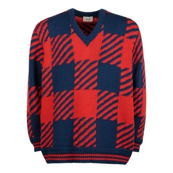 Джемпер BALLY Checked V-neck хлопковый | Китай.рф